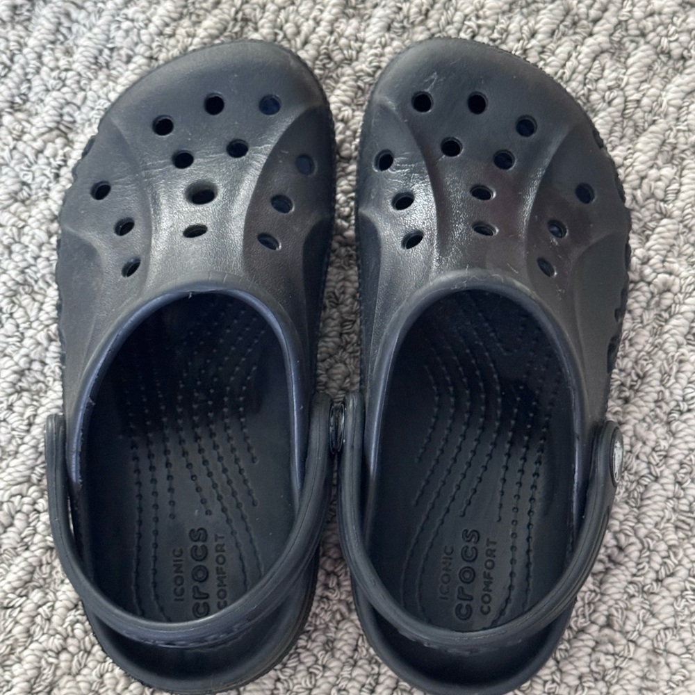 ☀️CROCS Kids Black Comfort Sandals